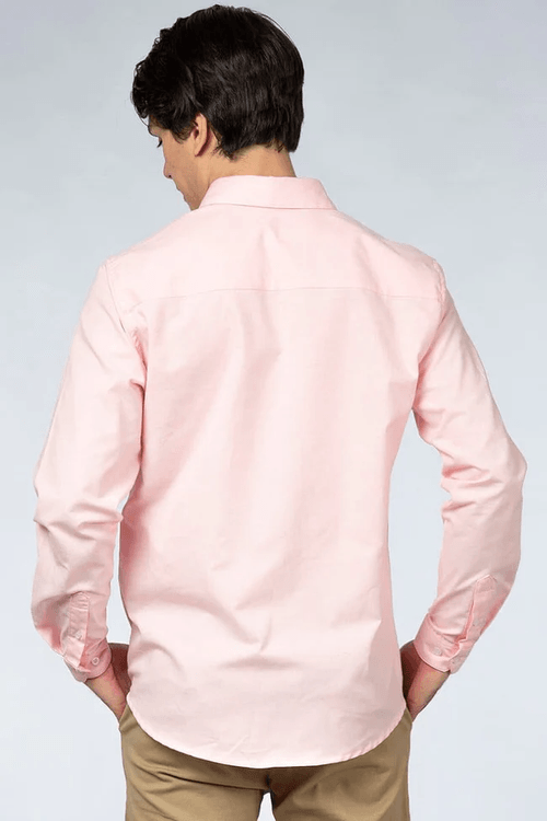 Camisa Casual Para Caballero Tucane Rosa OXFORD ORIGINAL