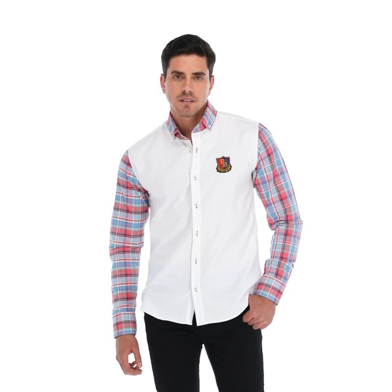 Camisa Casual Para Caballero Porto Blanco Blanco E 2203 La Marina