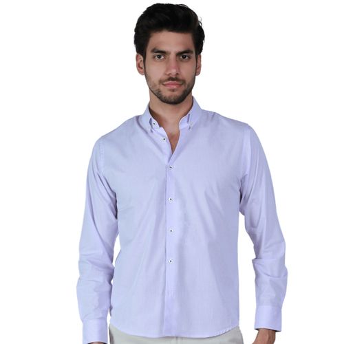 Camisa Casual Para Caballero Alberto Olguin Lila AOMC1369