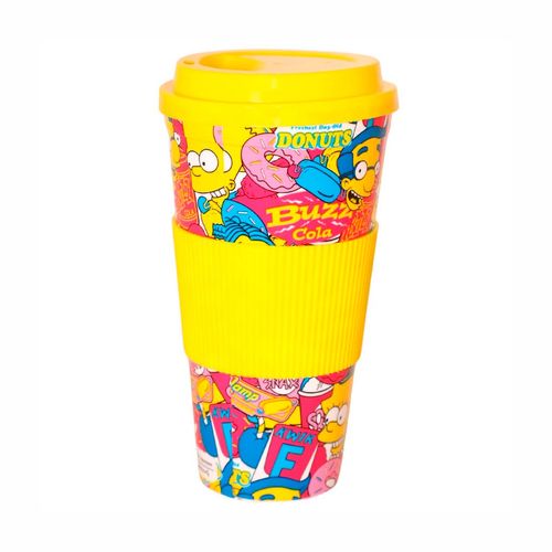 Termo para café de simpsons Regalos Siglo XXI amarillo 1669-891