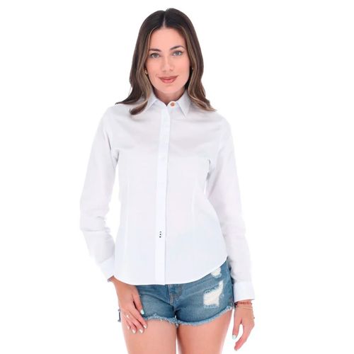 Blusa Camisera Para Dama Porto Blanco Blanca DBASIC-01