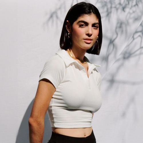Top Corto Para Dama Punto Sole Blanco Condesa
