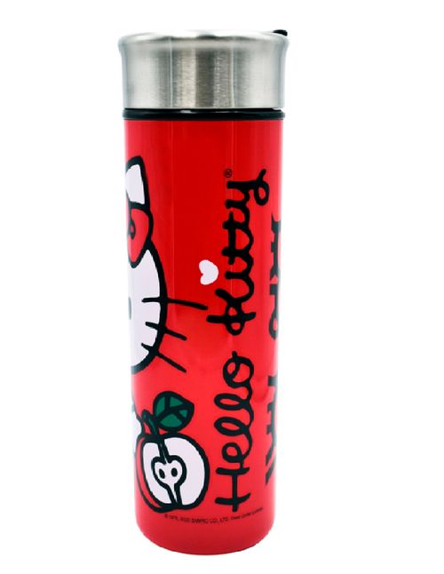 Termo Con Tapa De Acero Inoxidable Hello Kitty 430 ml Regalos Siglo XXI Rojo 2415-3494