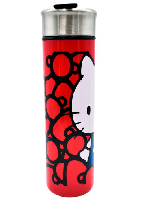 Termo con tapa de acero inoxidable hello kitty 430 ml Regalos Siglo XXI rojo 2415-3494