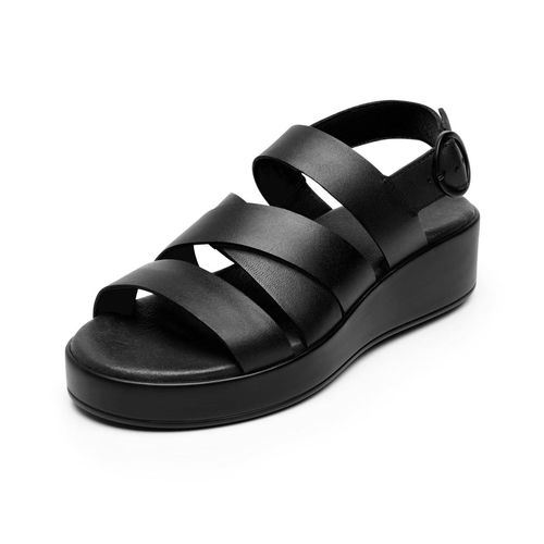 Sandalia De Plataforma Para Dama Flexi Negro 127904