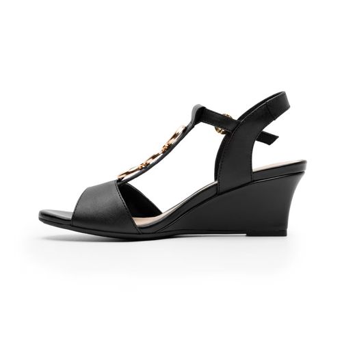 Sandalia Casual Para Dama Flexi Negro 128304