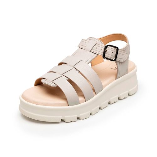 Sandalia Casual Para Dama Flexi Hueso 128503