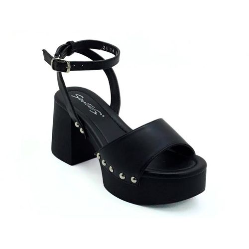 Sandalia Casual Para Dama Senties Negro 94-865