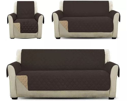 Cubre salas B.Kind & Beyond chocolate/beige doble vista
