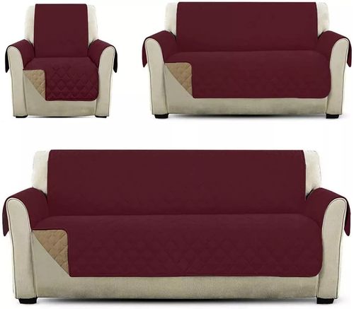 Cubre salas B.Kind & Beyond tinto/beige doble vista stretch