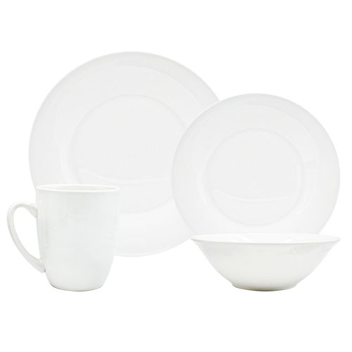Vajilla 16 pzas de porcelana Regalos Siglo XXI blanca 2415-3982