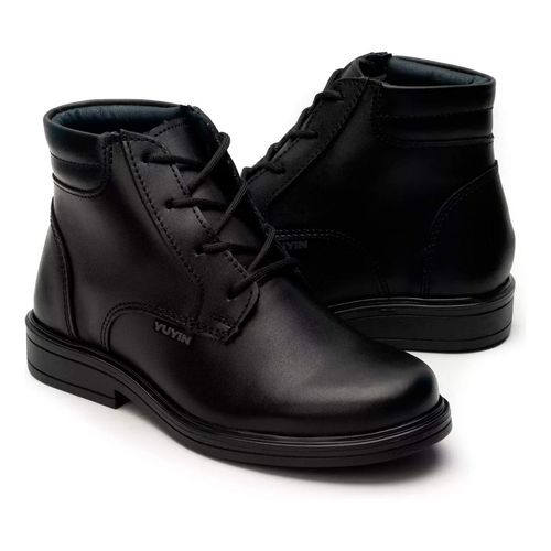 Bota Escolar Para Joven Yuyin Negro 24360