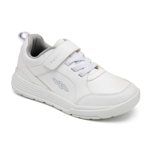 Tenis escolar para niño Yuyin blanco 24401