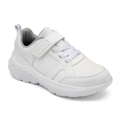 Tenis escolar Yuyin blanco para joven 24451
