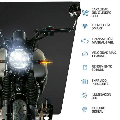 Motocicleta café racer Vento gris rocketman 300 CC 2025