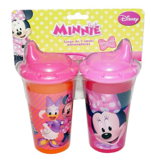 Juego De 2 Vasos Entrenadores Minnie Regalos Siglo XXI Rosa 1703-46