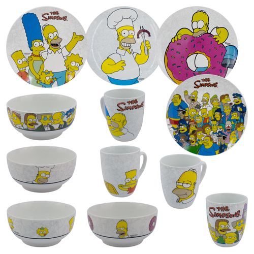 Vajilla porcelana simpsons Regalos Siglo XXI blanca 2415-3900