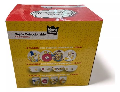 Vajilla porcelana simpsons Regalos Siglo XXI blanca 2415-3900