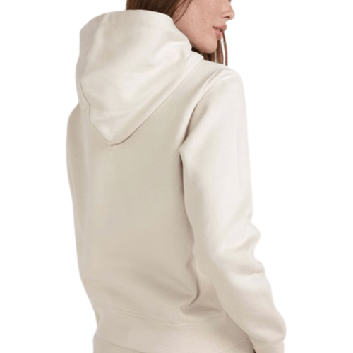 Sudadera para dama Tommy Jeans con logo bordado beige dw0dw17324 acg