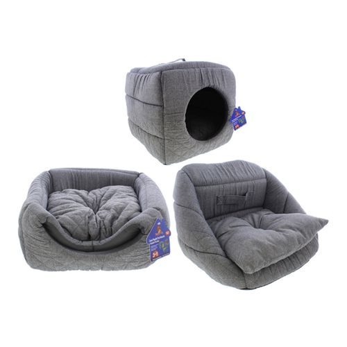 Cama Para Mascota 3 En 1 Mediana Puppy & Co Gris 847-03539