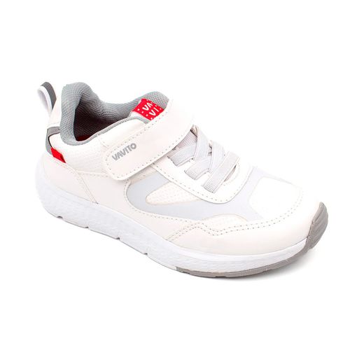 Tenis escolar Vavito blanco para niña 2812