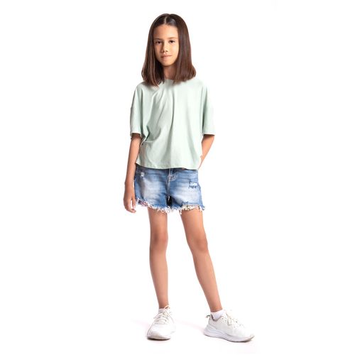 short Loose Mom de Niña Balam Azul  BLK6652