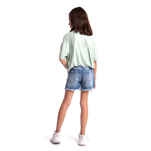 short Loose Mom de Niña Balam Azul  BLK6652