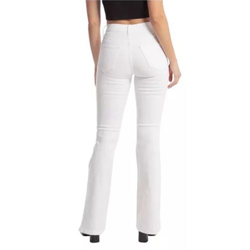 Pantalón flare de dama Balam blanco bl6312