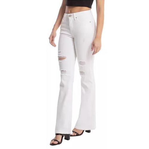 Pantalón flare de dama Balam blanco bl6312