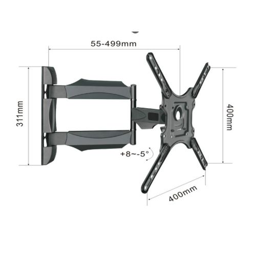 Soporte Para Televisión 55P Kiunit Negro KNT-1955-40K