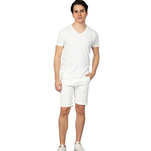 Playera Casual Para Caballero Tucane Blanco AIR.V.NECK