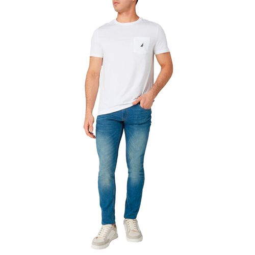 Playera Casual Para Caballero Nautica Blanco V41050-1BW