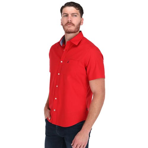 Camisa Casual Para Caballero Nautica Rojo W1302MX