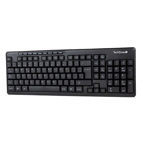 Kit de teclado y mouse inalámbrico Techzone negro tz16comb01-ina