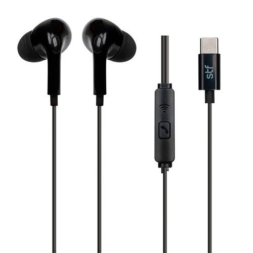 Audífonos alámbricos in ear Stuffactory negro st-e60969