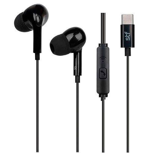 Audífonos alámbricos in ear Stuffactory negro st-e60969