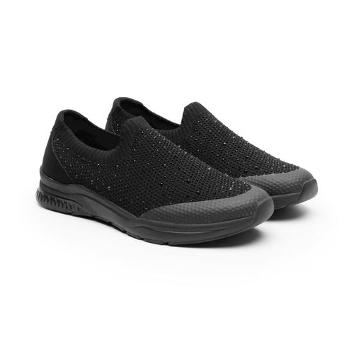 Tenis Casual Para Dama Flexi Tejido Negro 105111