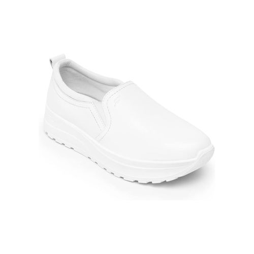 Tenis Casual  Slip On Para Dama Flexi Blanco 117207