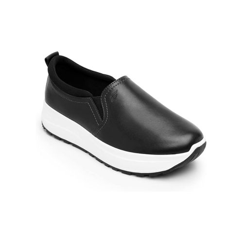 Tenis Casual Slip On Para Dama Flexi Negro 117207