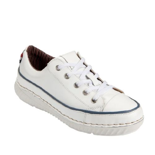 Tenis Casual Para Dama Lobo Solo Blanco 3532