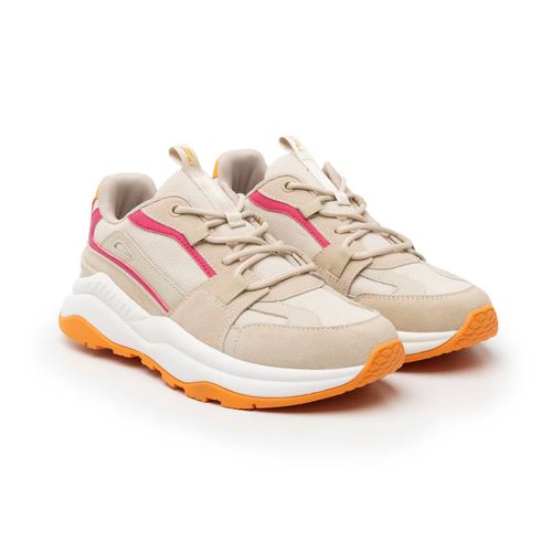 Tenis Casual Para Dama Flexi Beige 124903