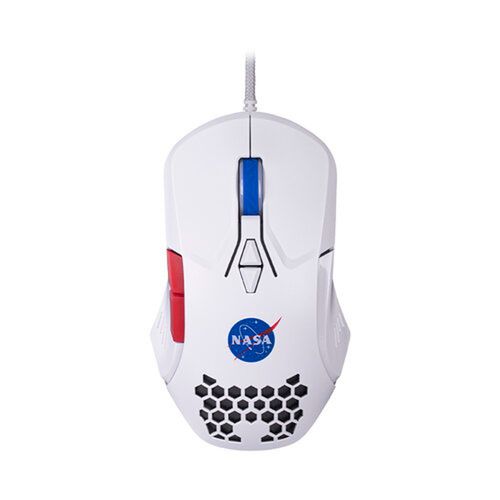 Mouse gamer alámbrico Nasa blanco ns-gm03