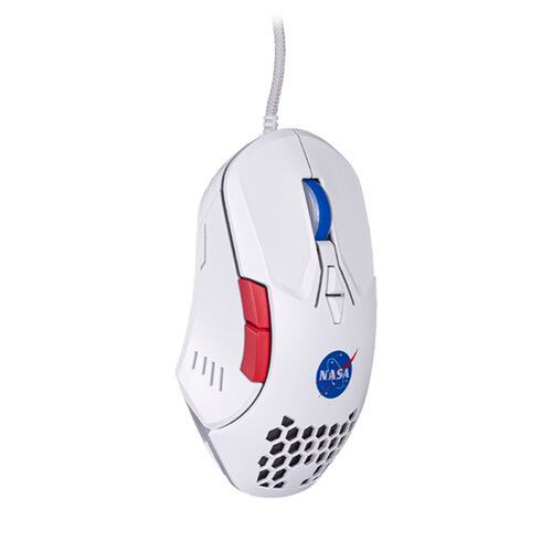 Mouse gamer alámbrico Nasa blanco ns-gm03