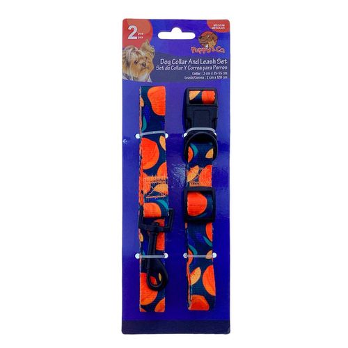 Set de correa y collar para perro Puppy & Co multicolor 847-01479