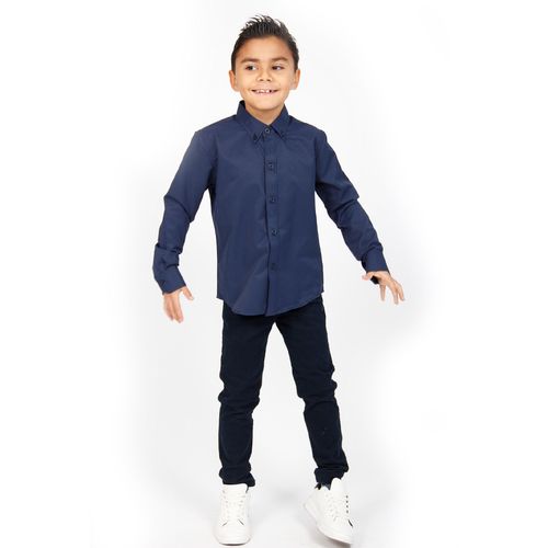 Camisa Casual Para Niño Lyon Marino 223266