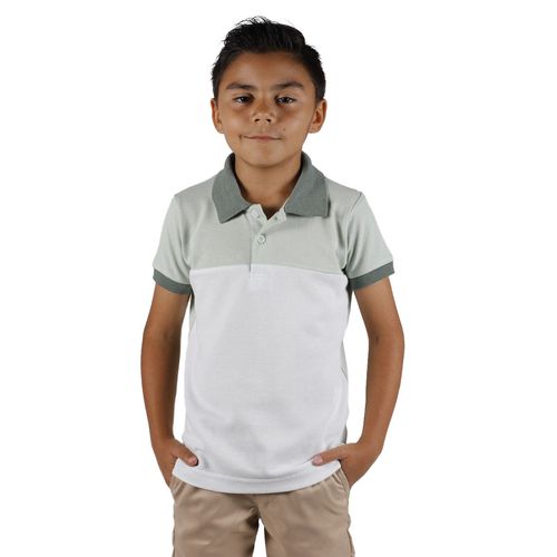 Playera Tipo Polo Para Niño Lyon Menta 324236