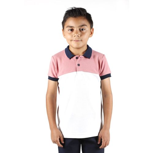 Playera Tipo Polo Para Niño Lyon Rosa 324236