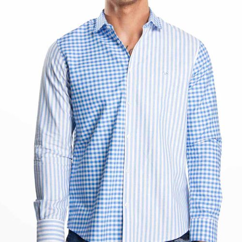 Camisa Casual Para Caballero Authentic Lyon Azul 213317-801