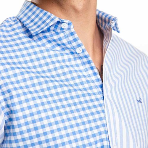 Camisa Casual Para Caballero Authentic Lyon Azul 213317-801