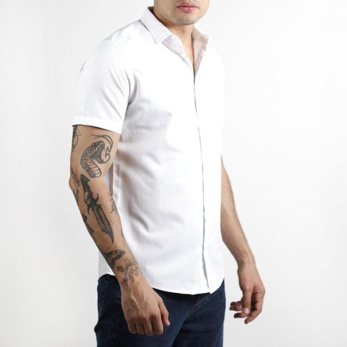 Camisa Casual Para Caballero Authentic Lyon Blanco 211361-002